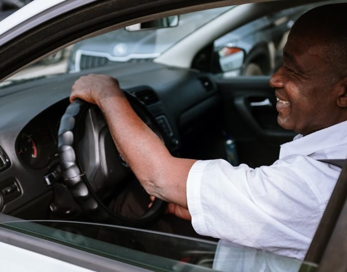 Smiling customer